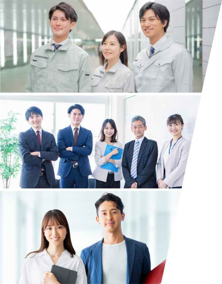 会社員の男性と女性達